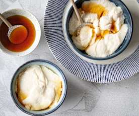 Douhua (soft bean curd) with sweet syrup