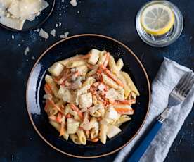 Penne cremose Gorgonzola e carote