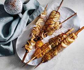 Spicy chips on a stick (Thermomix® Spiralizer)