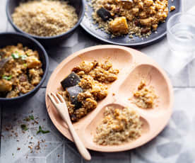 Baby-friendly Moroccan Minced Lamb with Aubergine and Quinoa