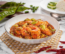 Sambal Udang Petai (Spicy Stinky Bean Prawns)