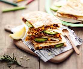 Baby-friendly Butternut and Kidney Bean Quesadillas