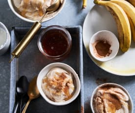 Gelado de banana e canela sem açúcar