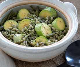 Λουβιά φρέσκα με κολοκύθι