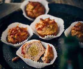 Gefüllte Leberkäse-Muffins