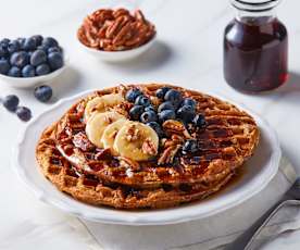 Gaufre à l'avoine et à la banane sans gluten