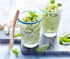 Salade fraîcheur concombre, courgette et menthe