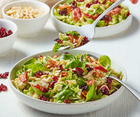 Brussel Sprouts Salad with Cranberries and Almonds