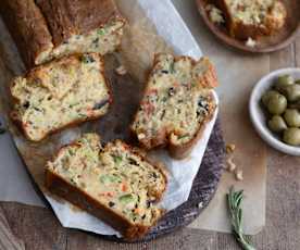 Plumcake mediterraneo formaggio e verdure