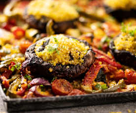 Champignons portobello farcis au quinoa et aux légumes