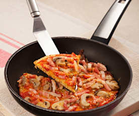 Gluten Free Ham and Mushroom Pizza