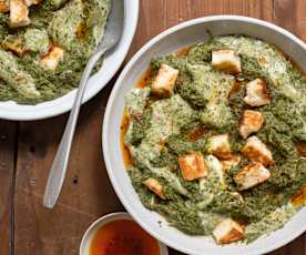 Palak paneer au fromage