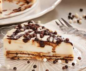 Tarta de chocolate blanco