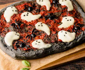 Spookachtige pizza