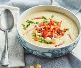 Vellutata di finocchi, mele e speck