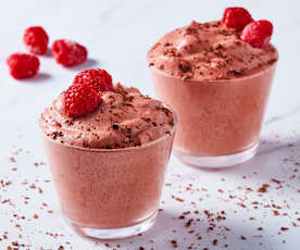 Mousse cioccolato e lamponi