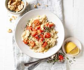 Walnuss-Risotto mit gebackenen Tomaten