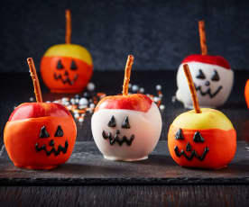 Pommes trempées d'Halloween