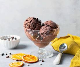 Helado de chocolate