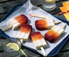 Granatapfel-Mango-Joghurt-Pops