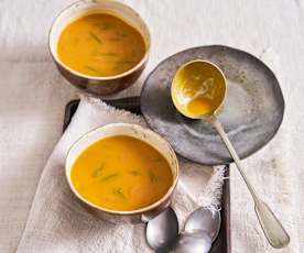 Sopa de vagem e cenoura