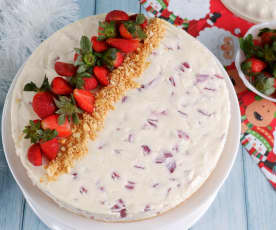 Strawberry White Chocolate Cheesecake
