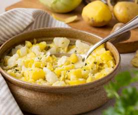 Cremiges Erdäpfel-Kohlrabi-Gemüse