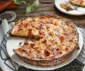 Quiche de calabaza y queso feta