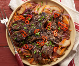 Grilled Korean Short Ribs with Apples