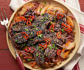 Grilled Korean Short Ribs with Apples