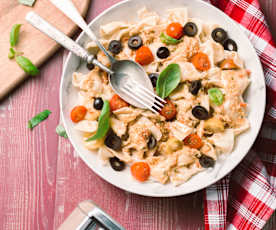 Salade de farfalle au pesto de poivron