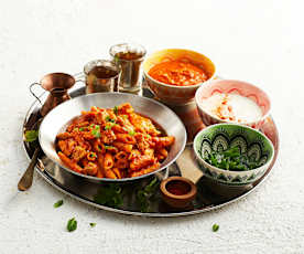 Pasta con Chicken Tikka Masala