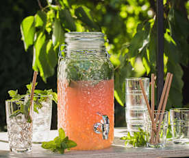 Rabarbarowa lemoniada do słoja