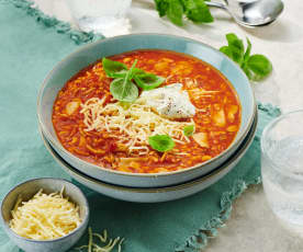Vegane Lasagne-Suppe