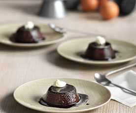 Flan de chocolate y leche condensada