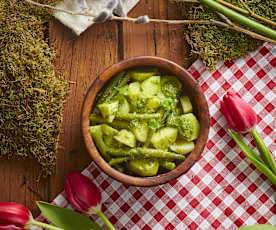 Insalata di patate, fagiolini e pesto alla genovese