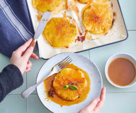 Ananas caramélisé aux épices