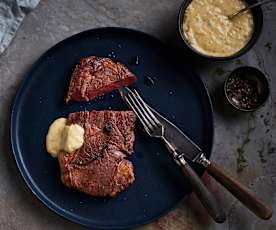 Bife de lombo em sous-vide com molho béarnaise