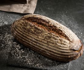 Pão de mistura de centeio sem levedura