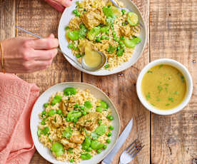 Couscous d'agneau aux légumes verts