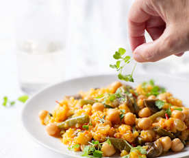 Cremiger vegetarischer Reis