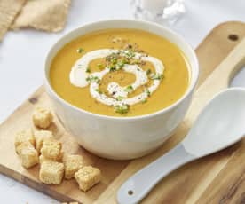 Spiced Vegan Pumpkin Cauliflower Soup