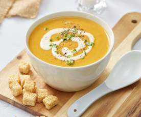 Spiced Vegan Pumpkin Cauliflower Soup