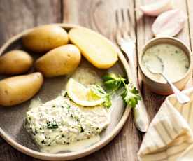 Filet de lieu noir et sauce échalotes sous-vide