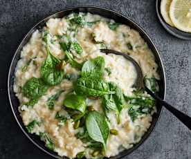 Risotto al  limone e spinaci