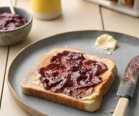 Blueberry Peach Jam (No Added Sugar)