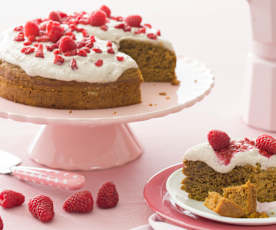 Bizcocho de calabaza con frosting de anacardos