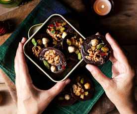 Chocolate con frutos secos y frutas deshidratadas