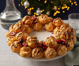 Ghirlanda di bignè natalizia