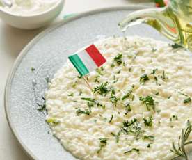 马斯卡彭奶酪马蹄烩饭